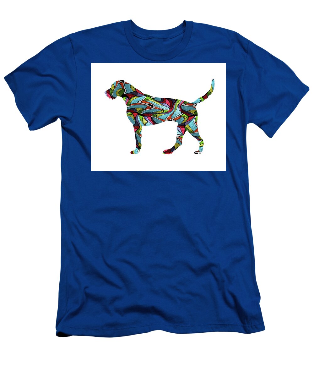 German Wirehaired Pointer T-Shirt featuring the digital art German Wirehaired Pointer Spirit Glass by Gregory Murray
