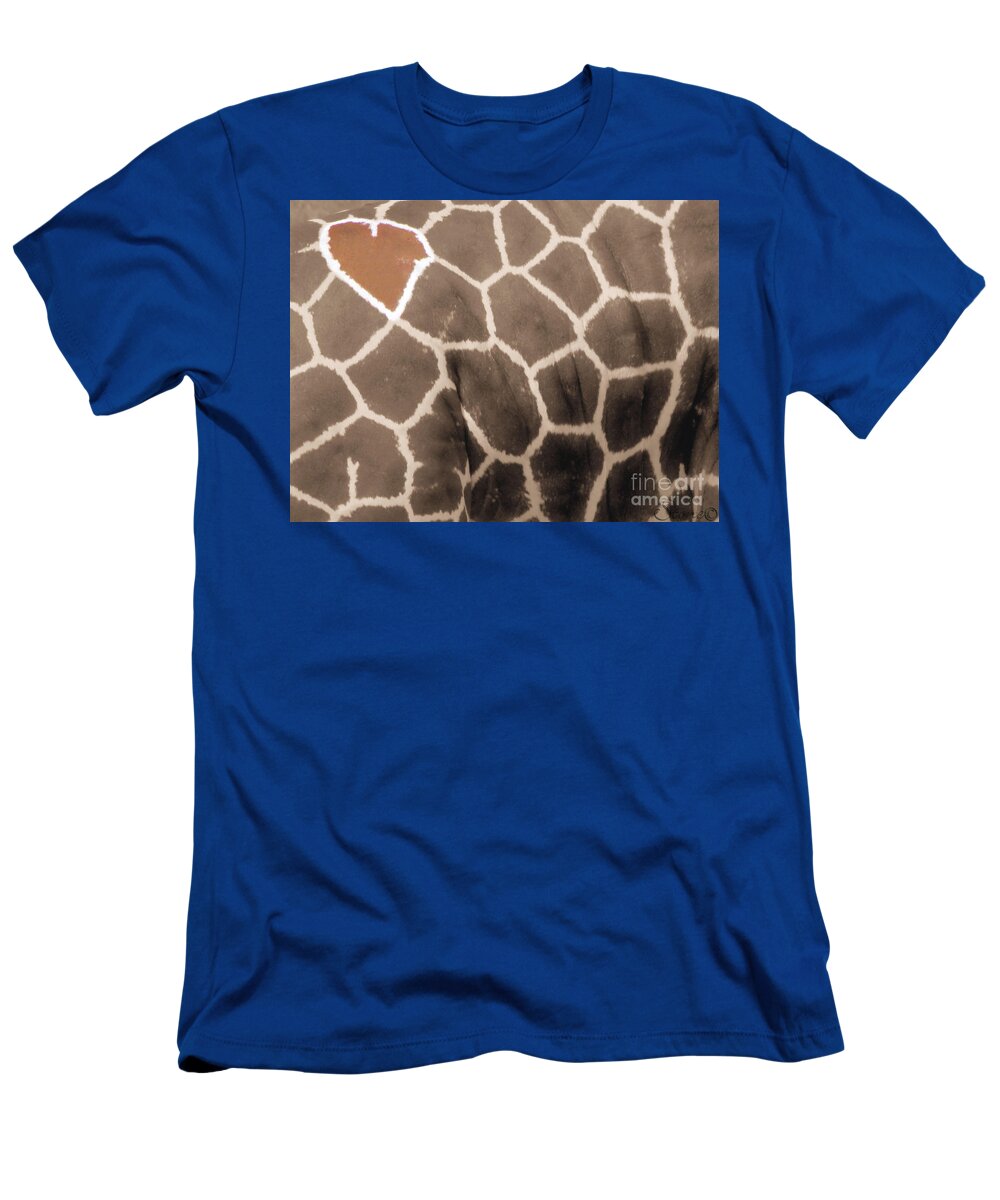 Grraffe T-Shirt featuring the photograph Giraffe Love by September Stone