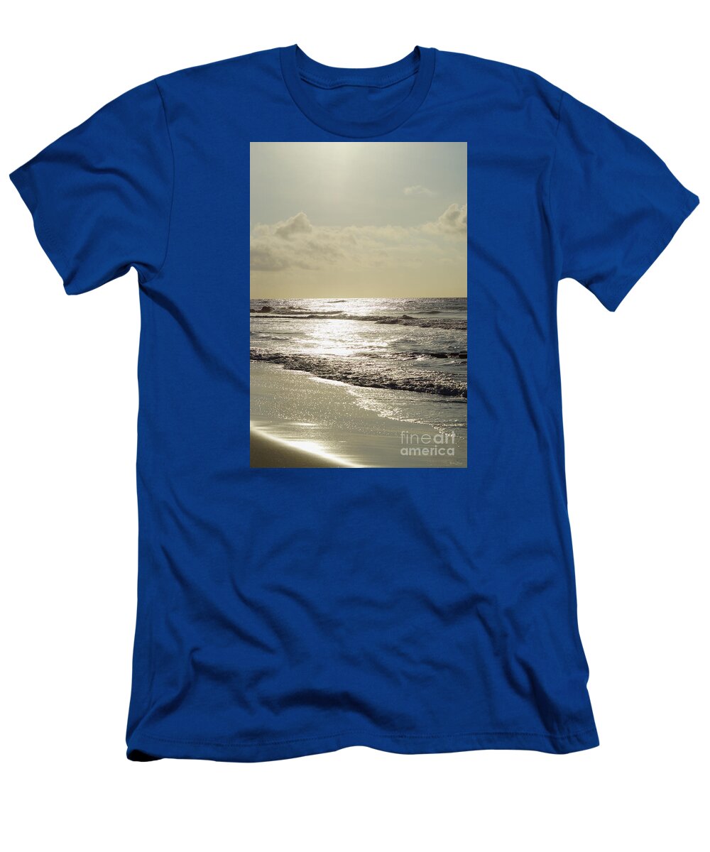 Folly Beach T-Shirt featuring the photograph Golden Morning At Folly by Jennifer White