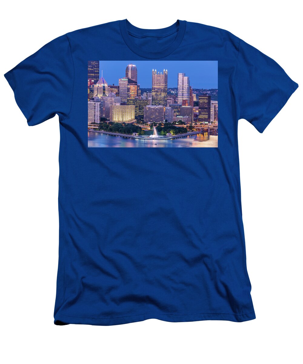 Pittsburgh T-Shirt featuring the photograph Golden Triangle by John Duffy