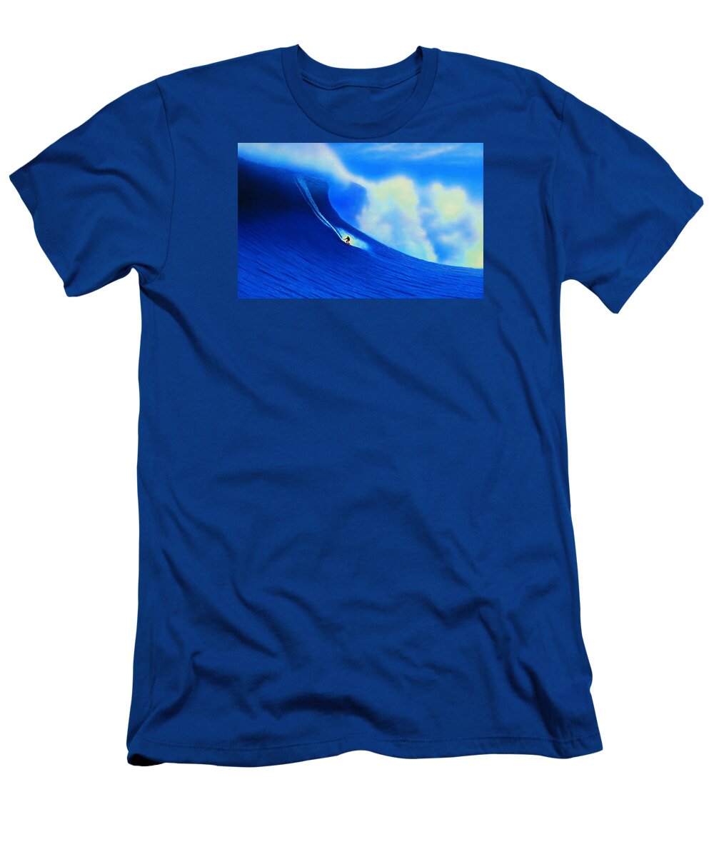 Surfing T-Shirt featuring the painting Cortes Bank 2008 by John Kaelin