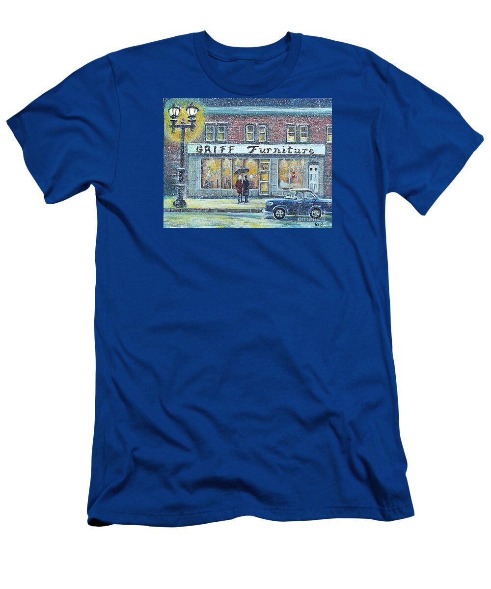 Griff Furniture T-Shirt featuring the painting Griff Furniture by Rita Brown