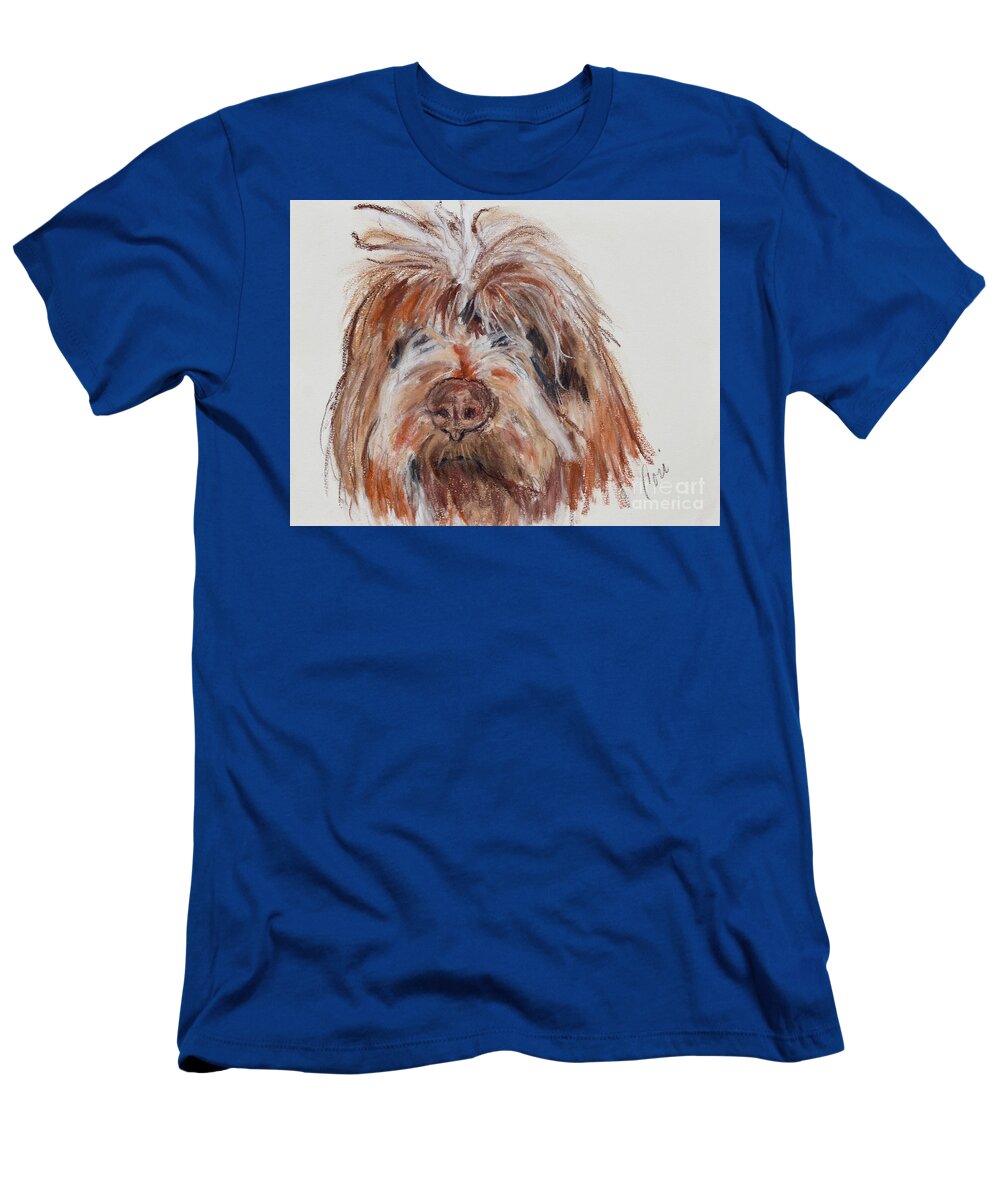 Wirehaired Pointing Griffon T-Shirt featuring the pastel Griffin by Cori Solomon