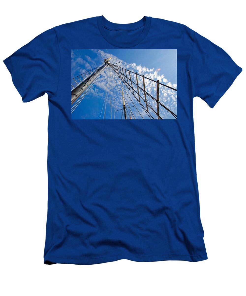 Guyed Masts T-Shirt featuring the photograph Guyed Masts by Keith Armstrong