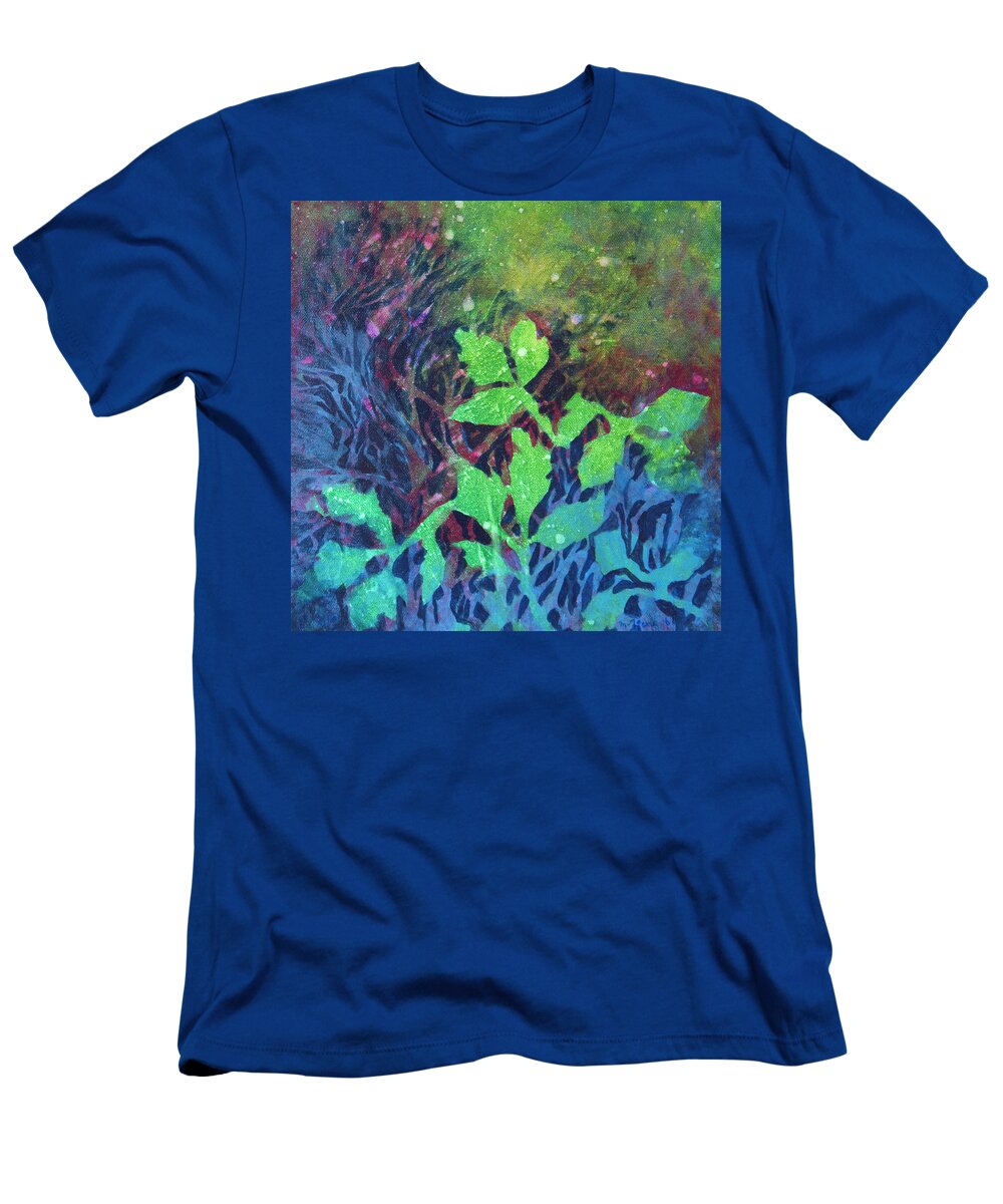 Autumn Leaves T-Shirt featuring the painting Hang On by Milly Tseng