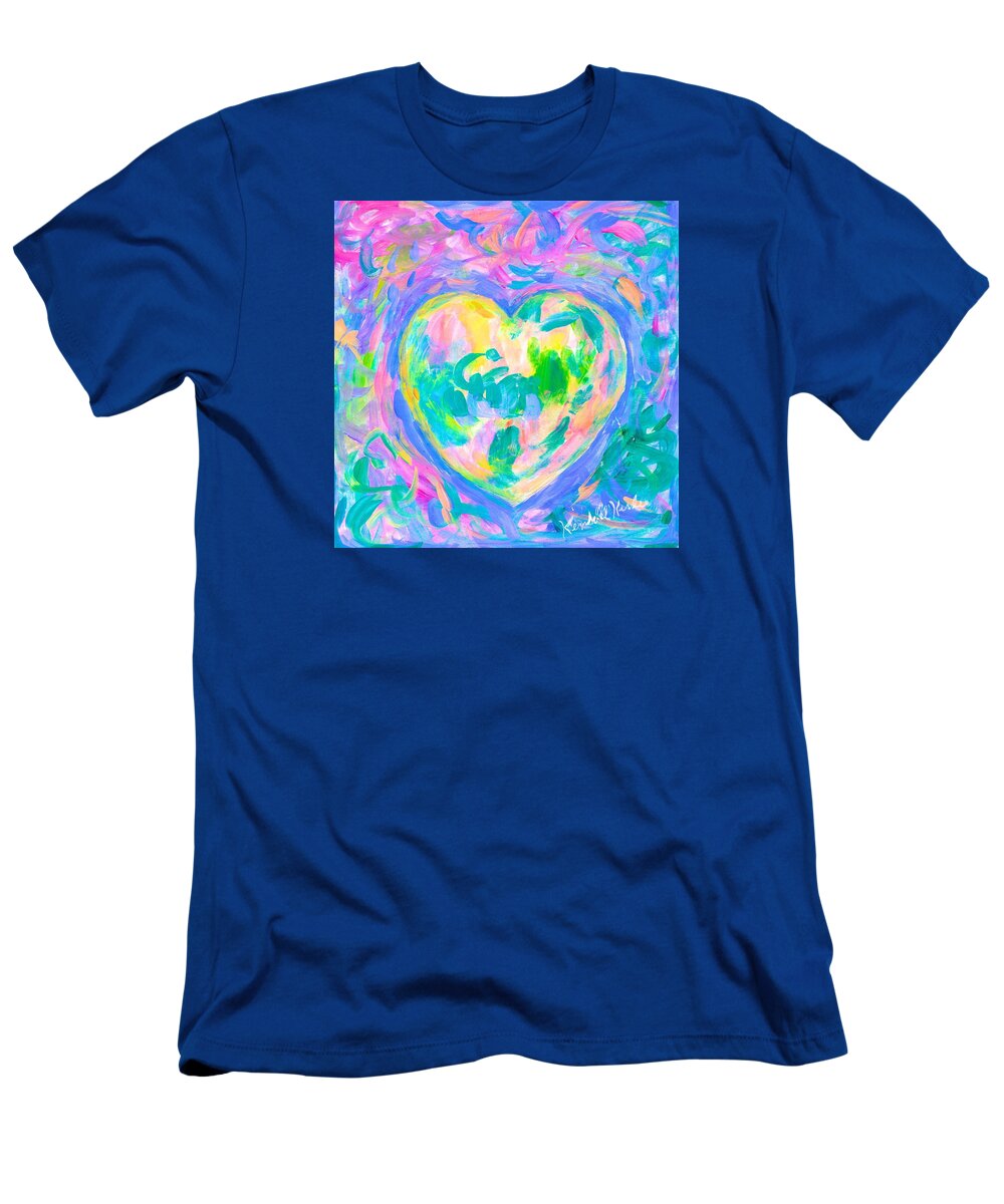 Heart T-Shirt featuring the painting Heart Glow Again by Kendall Kessler