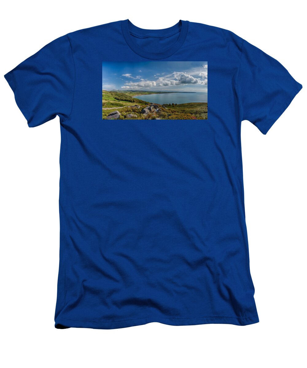 Abersoch T-Shirt featuring the photograph Hell's Mouth by Leah Palmer