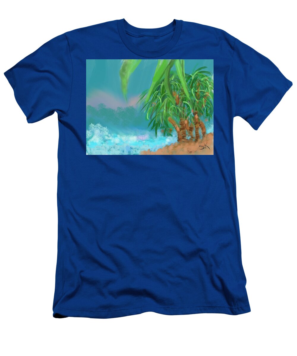 Seascape T-Shirt featuring the digital art High Tide by Sherry Killam