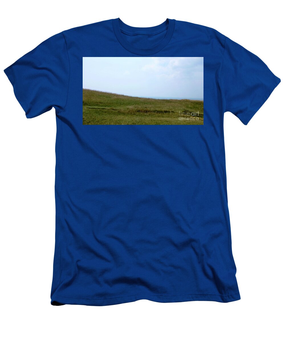 Hill Top T-Shirt featuring the photograph Hill top and sky by Francesca Mackenney