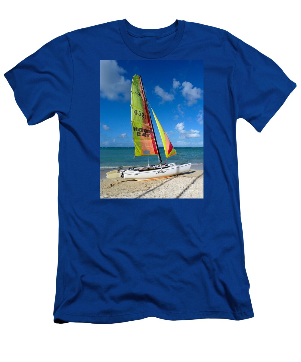 Photography T-Shirt featuring the photograph Hobie Can and Sea by Francesca Mackenney