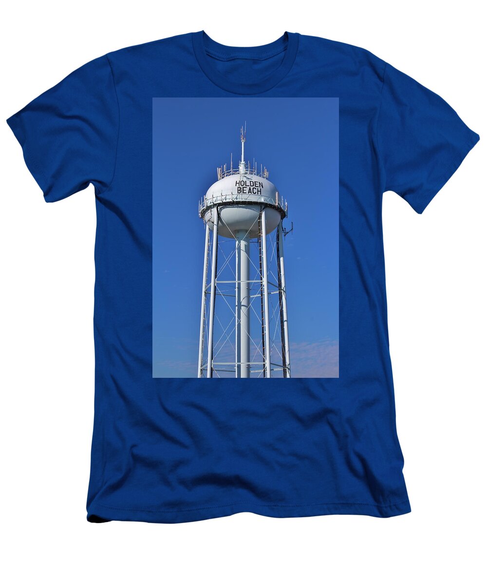 Water Tower T-Shirt featuring the photograph Holden Beach Water Tower by Cynthia Guinn