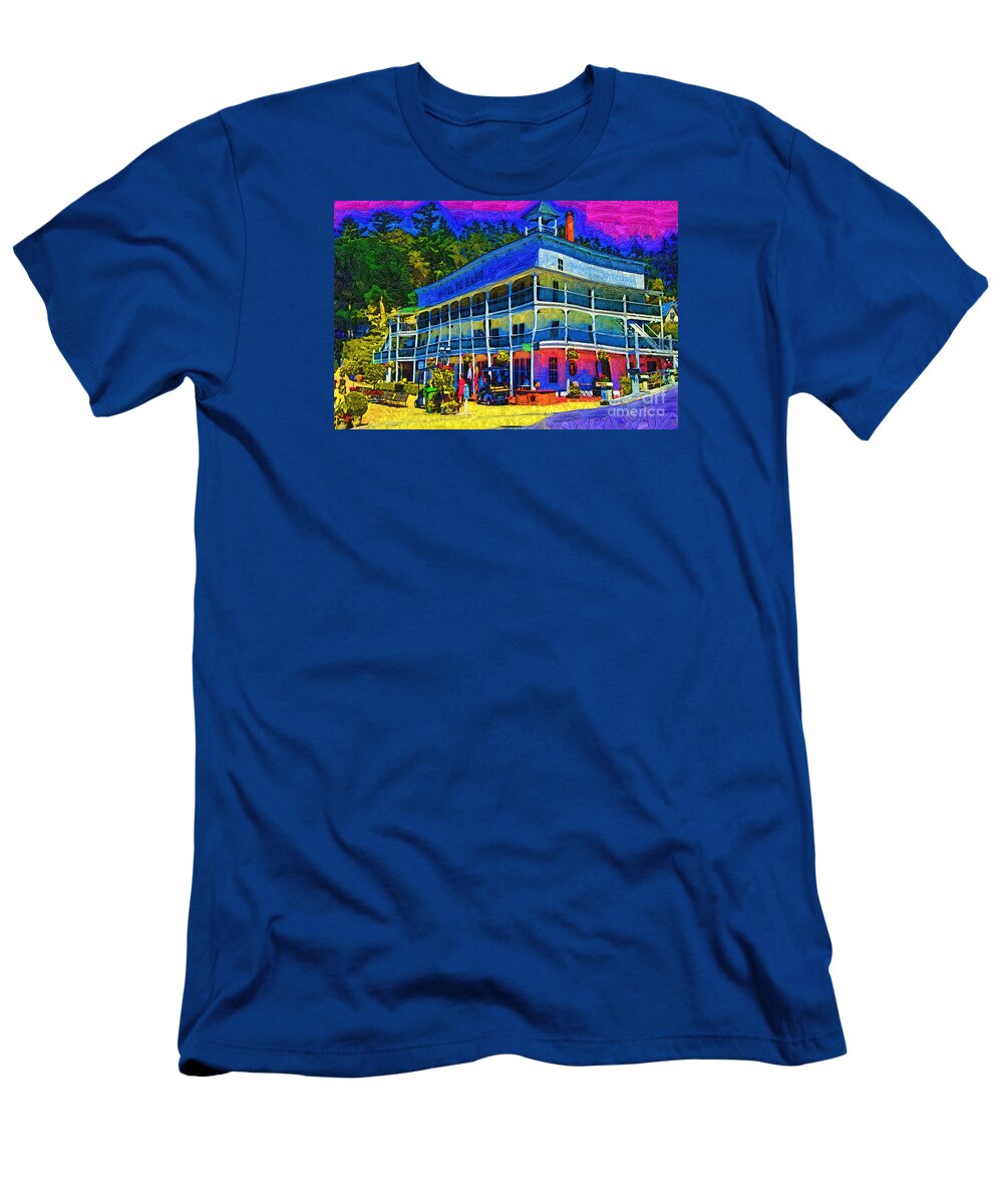 Roche Harbor T-Shirt featuring the digital art Hotel De Haro by Kirt Tisdale