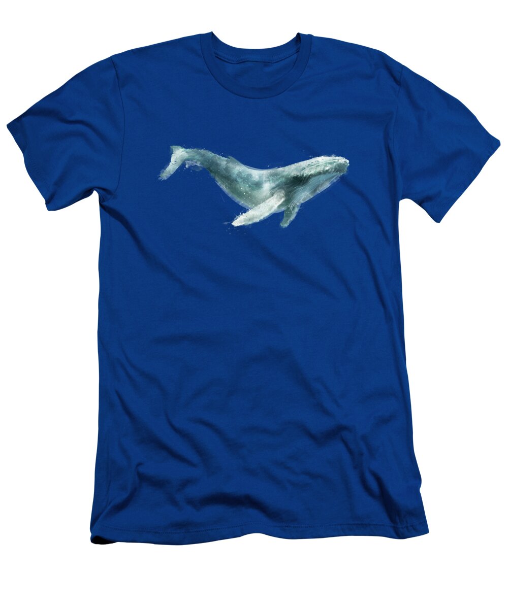 Whale T-Shirt featuring the painting Humpback Whale by Amy Hamilton