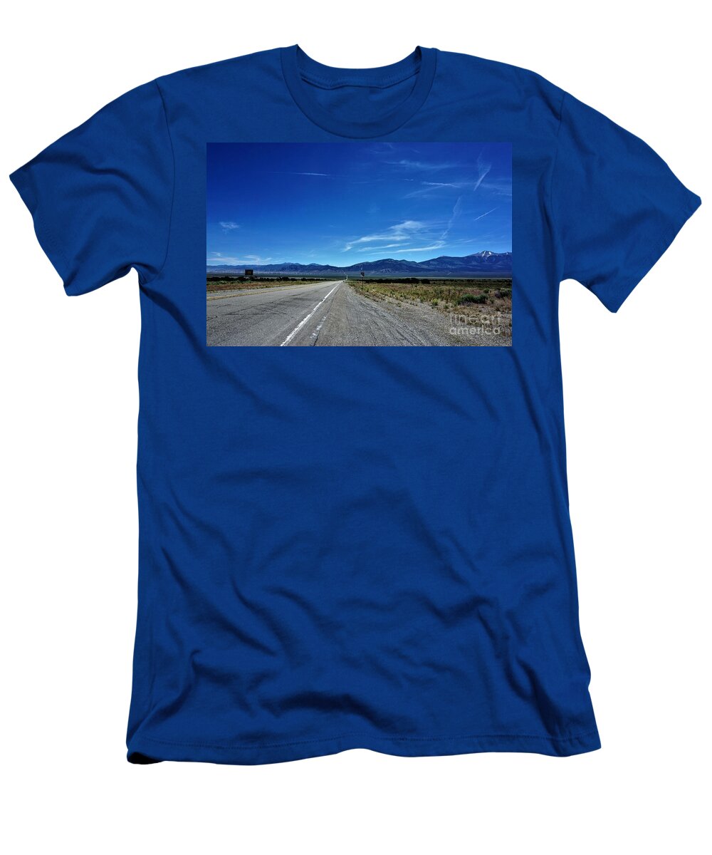 Nevada T-Shirt featuring the photograph HWY 50, Nevada by Merle Grenz