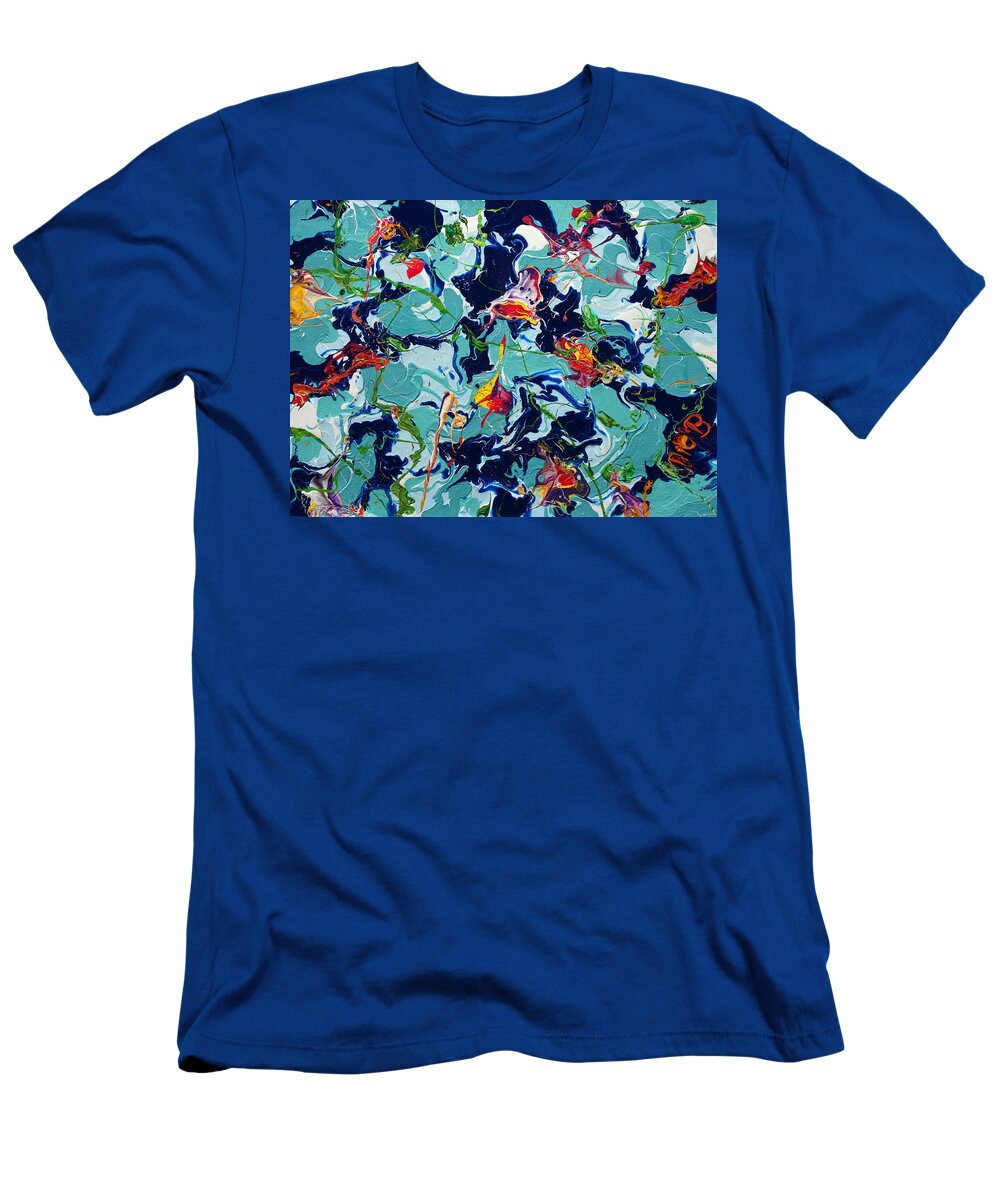 Decorator Art T-Shirt featuring the painting I Got Them Old Fishtank Blues Again by Ric Bascobert