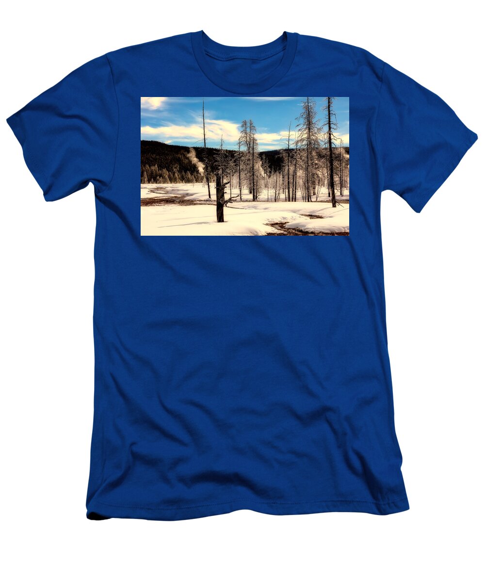 Yellowstone T-Shirt featuring the photograph Ice Covered Trees In Yellowstone by Mountain Dreams