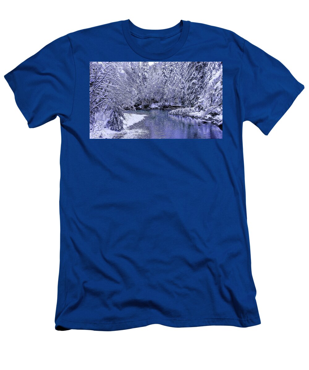 River T-Shirt featuring the photograph Icicle Forest by Mark Joseph