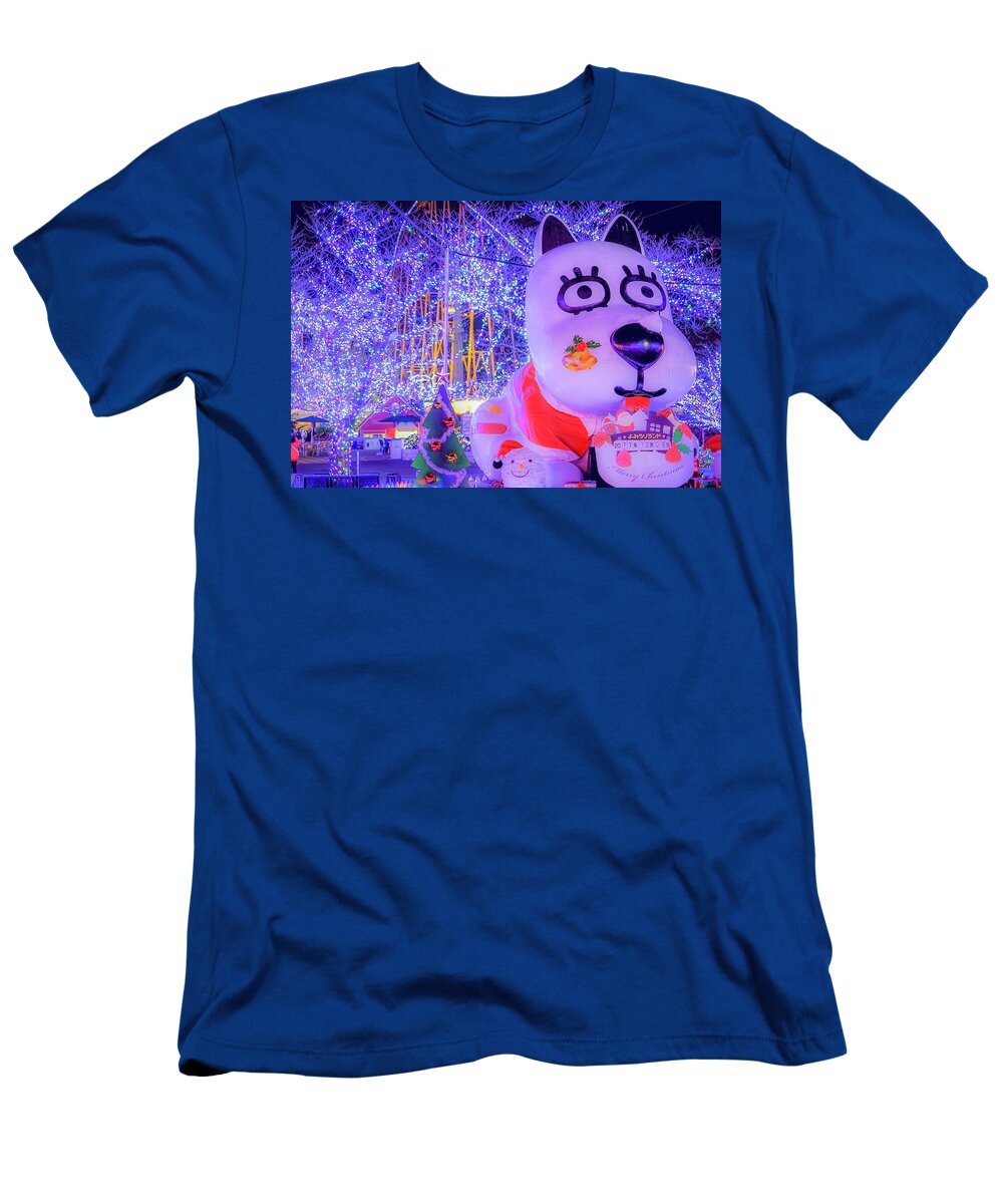 Japan T-Shirt featuring the photograph Illumination Dog by Street Fashion News
