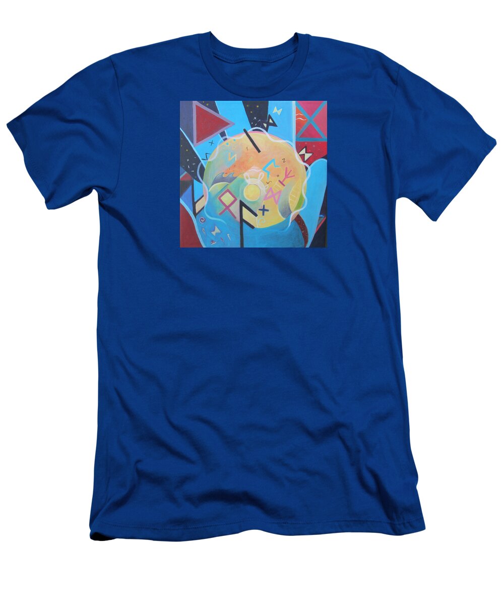 Nordic T-Shirt featuring the painting Inspired by Helena Tiainen