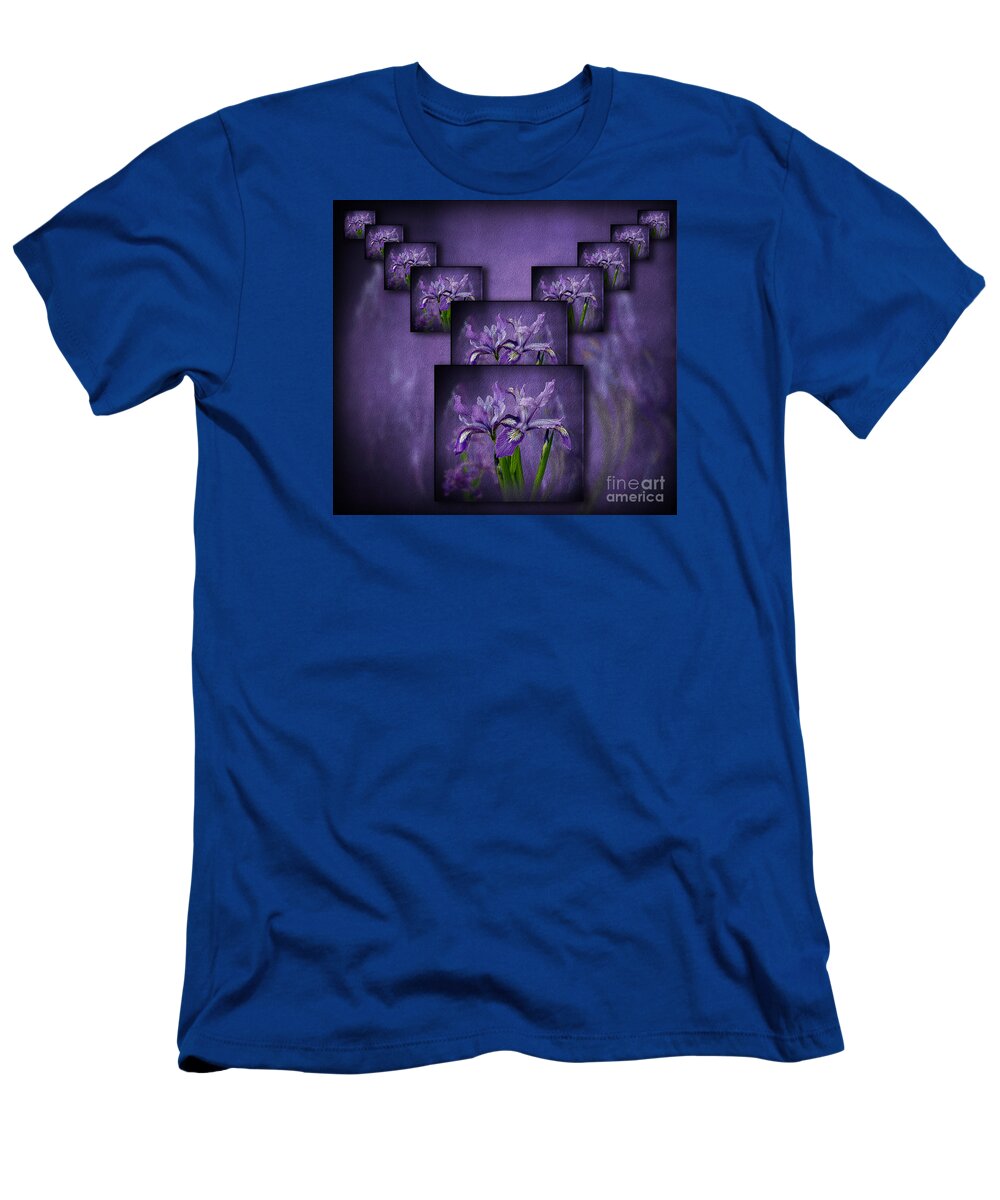 Iris T-Shirt featuring the photograph Iris Stack by Shirley Mangini