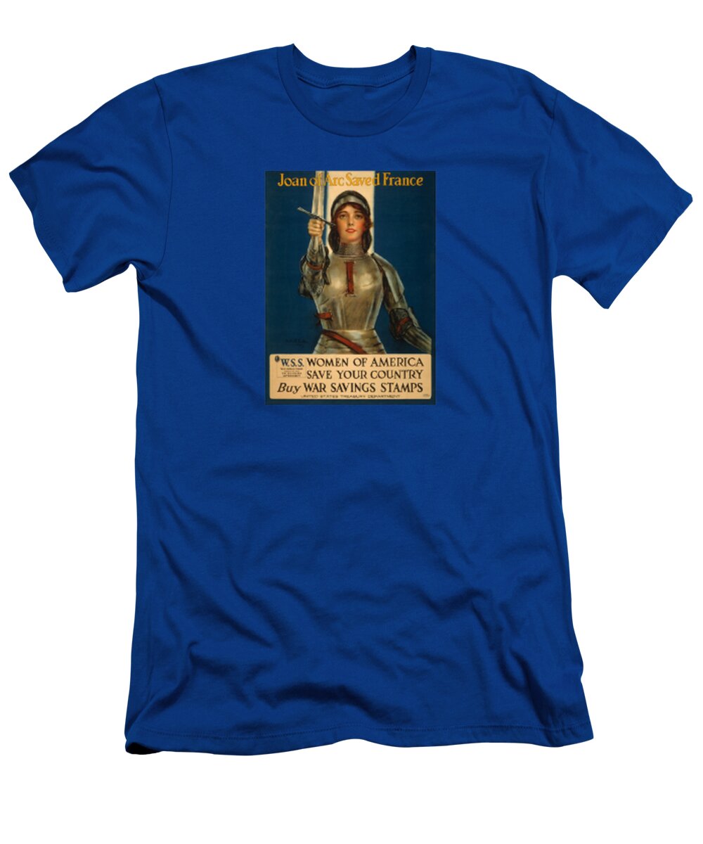 Joan Of Arc T-Shirt featuring the digital art Joan Of Arc World War 1 Poster by Frederick Holiday