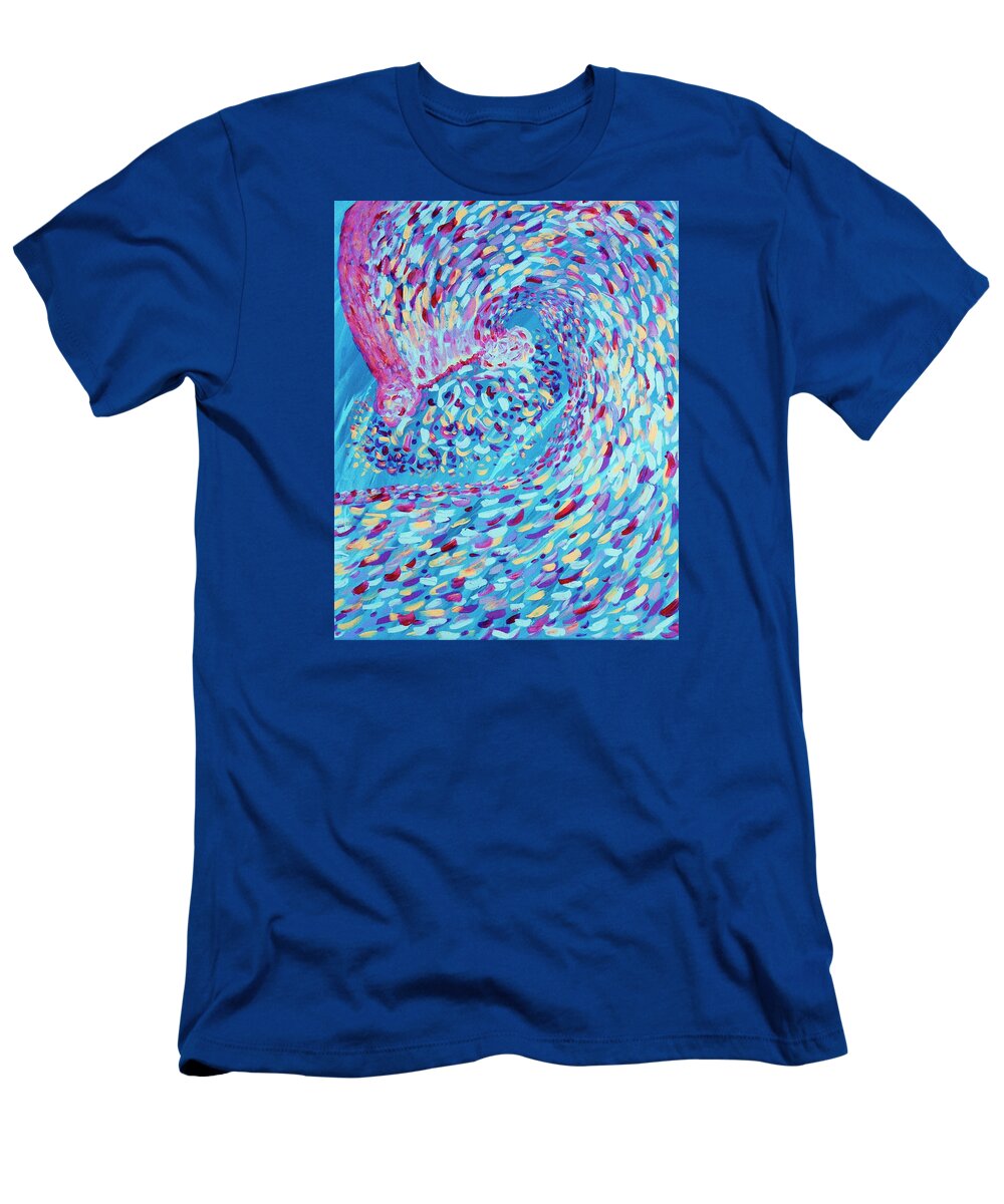 Ocean T-Shirt featuring the painting Jolly Waters by April Harker