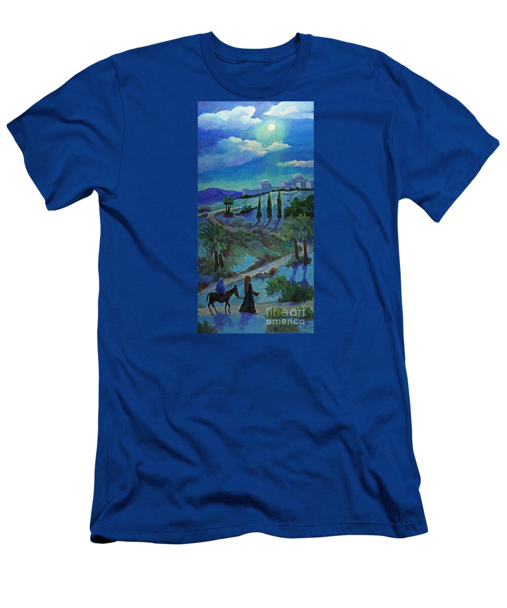 Christian Art T-Shirt featuring the painting No room in the Inn by Maria Hunt