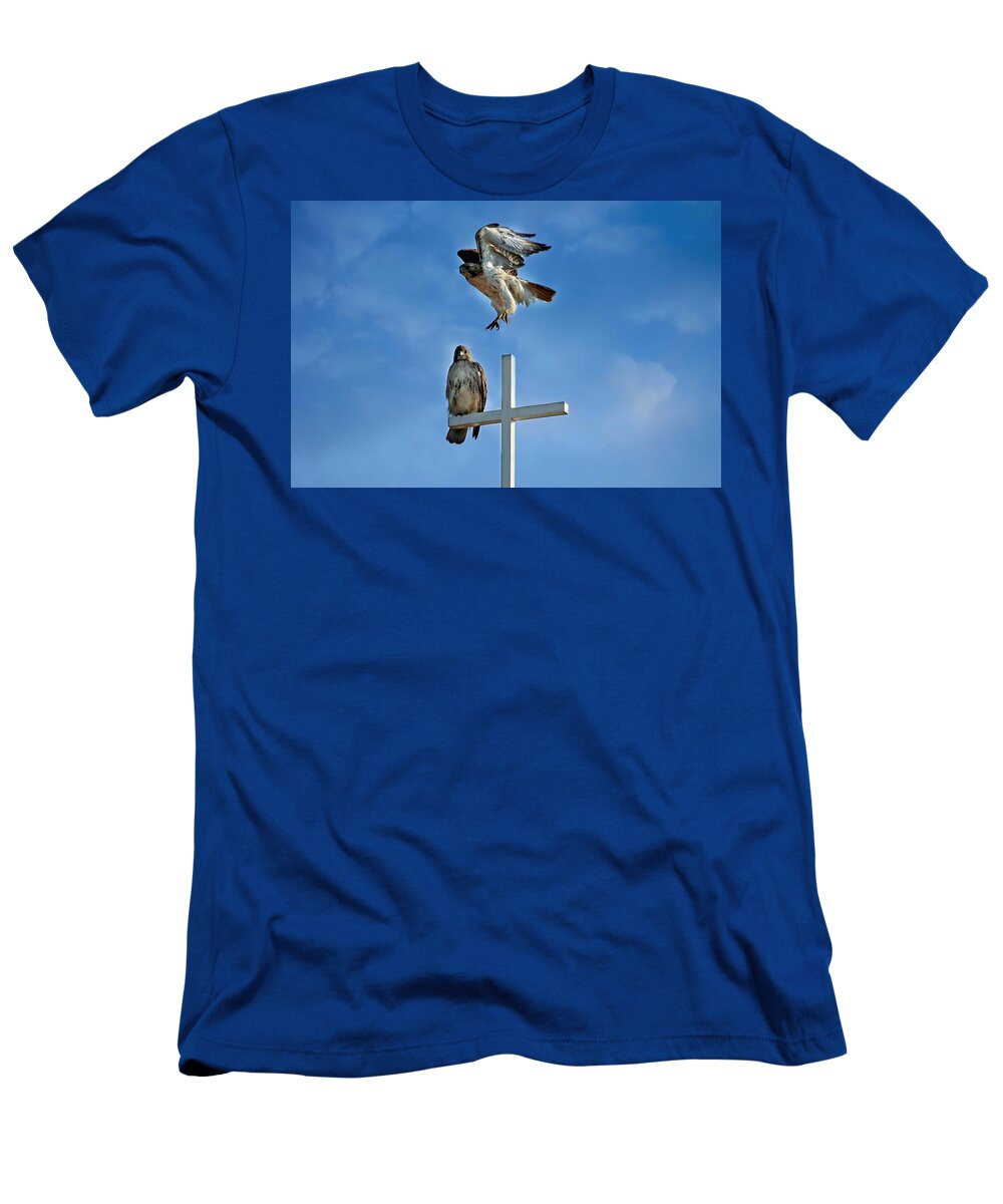 Hawk T-Shirt featuring the photograph Jump by Jackson Pearson