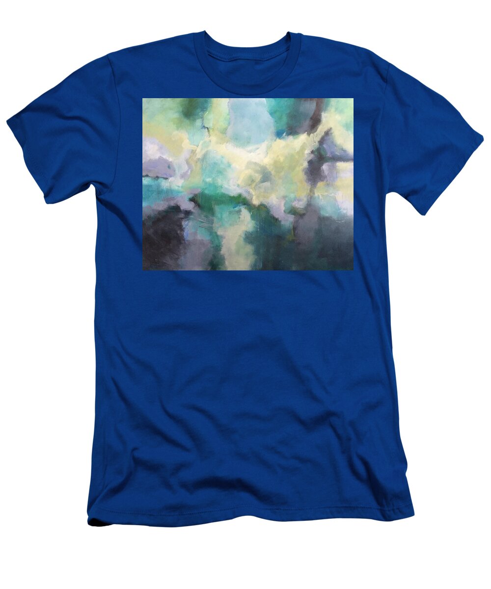 Abstract T-Shirt featuring the painting Junction by Karen Hart