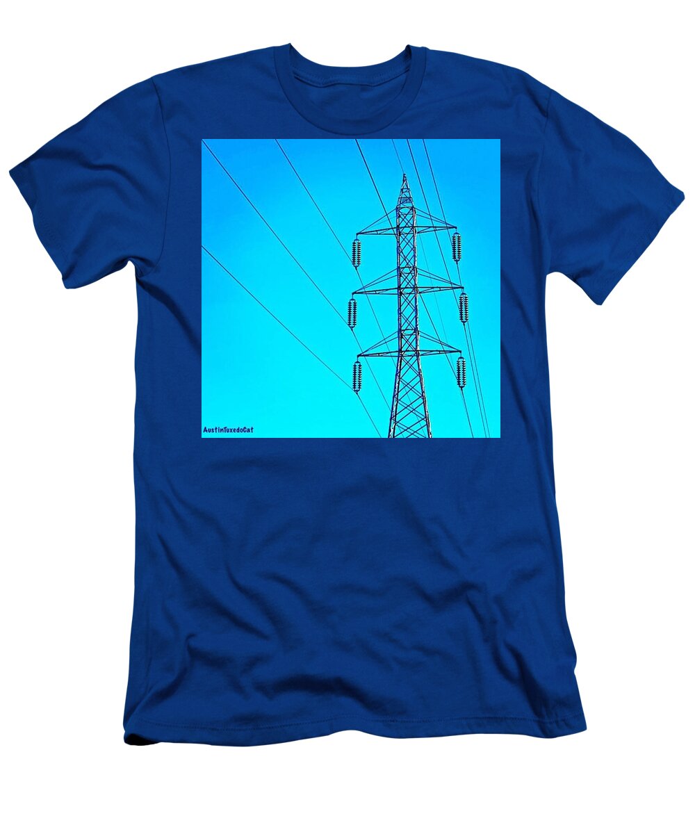 Keepaustinweird T-Shirt featuring the photograph Just Feeling #electric! 
2nd Photo For by Austin Tuxedo Cat