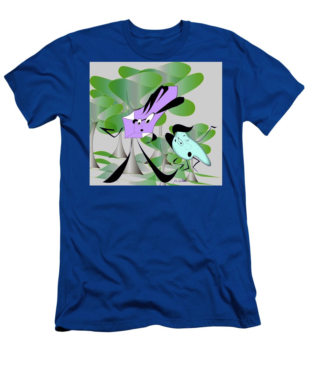 Trees T-Shirt featuring the digital art Just for Fun by Iris Gelbart