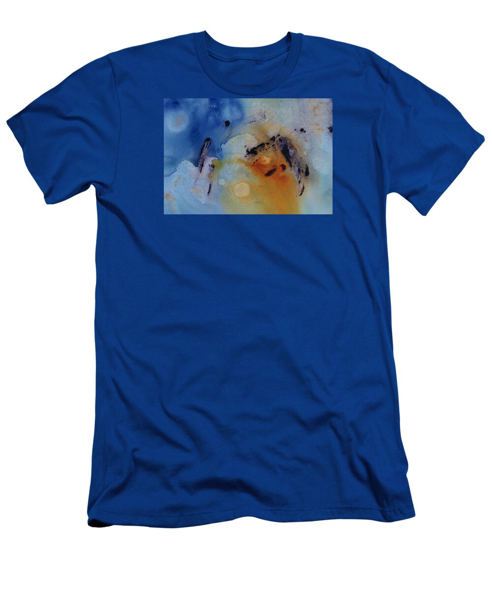 Abstract T-Shirt featuring the painting Just Go with the Flow by Louise Adams