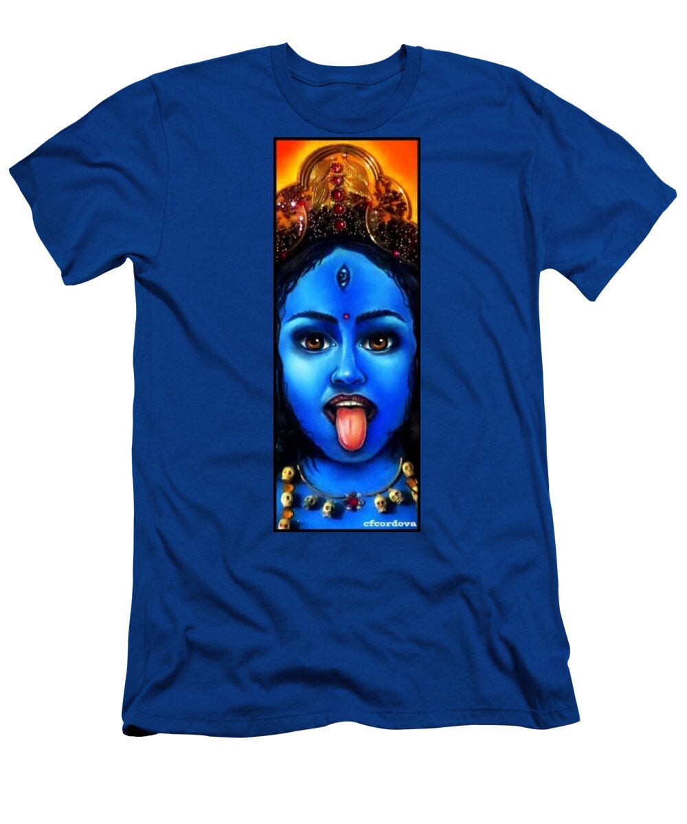 Kali T-Shirt featuring the painting Kali Ma by Carmen Cordova