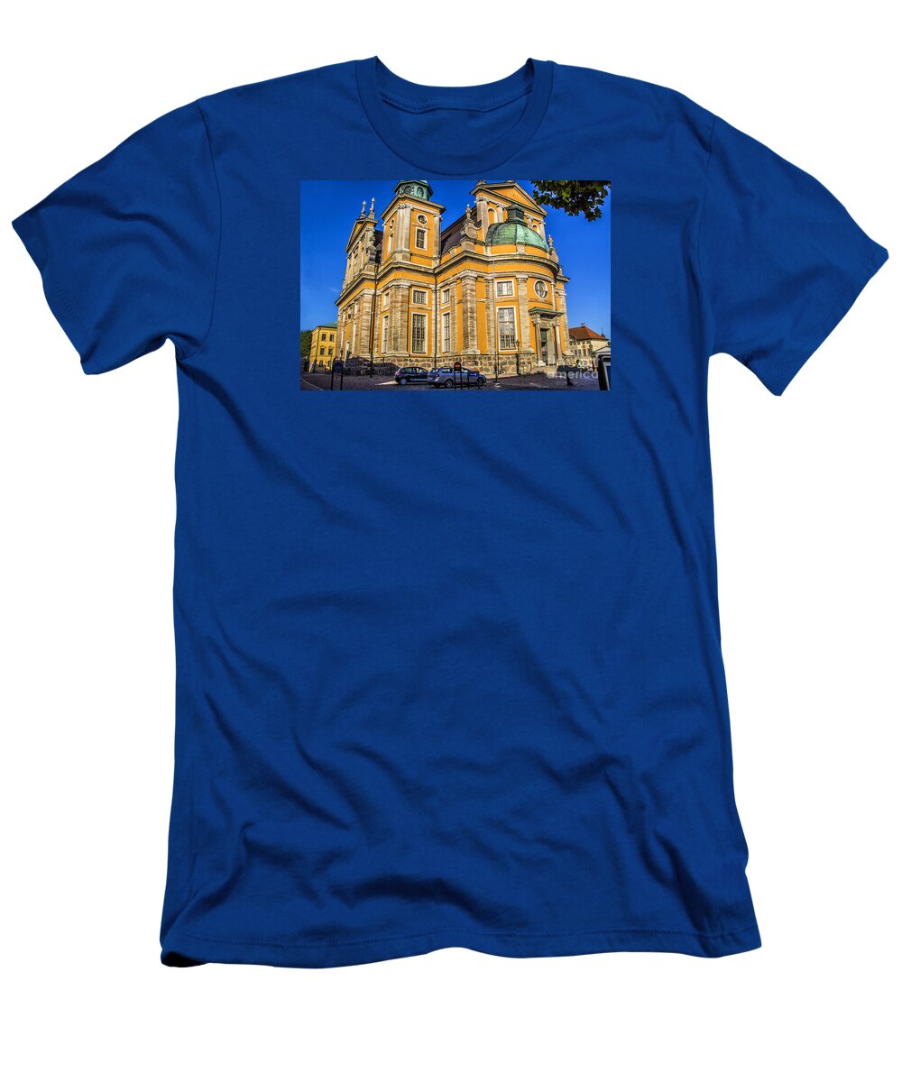 Kalmar T-Shirt featuring the photograph Kalmar Cathedral Exterior by Roberta Bragan
