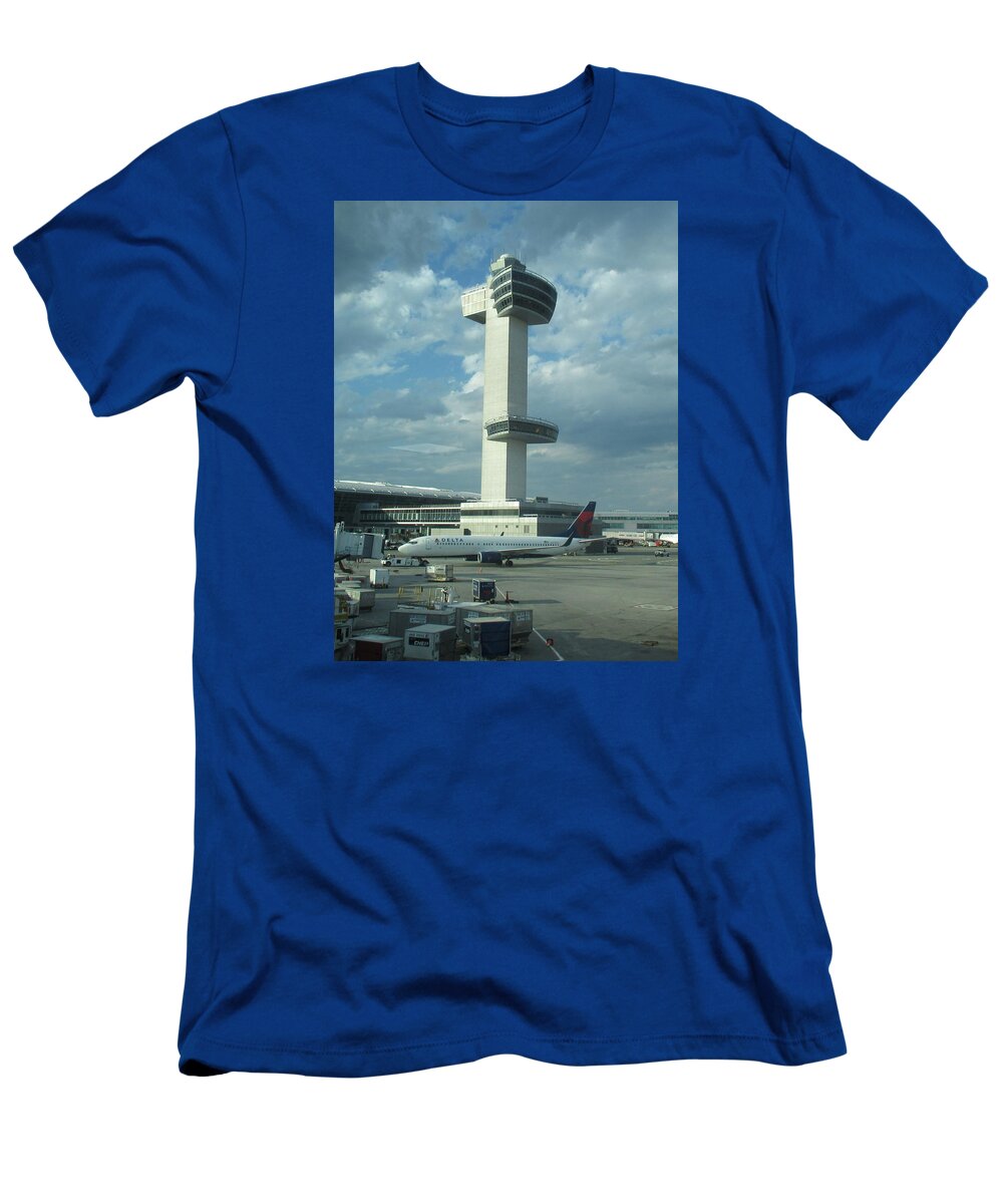 Kennedy Airport Control Tower T-Shirt featuring the photograph Kennedy Airport Control Tower by Christopher J Kirby