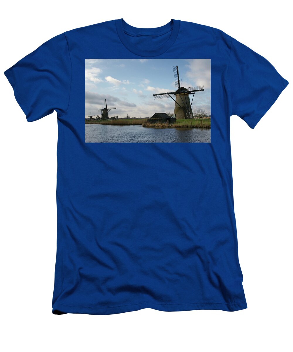 Kinderdijk T-Shirt featuring the photograph Kinderdijk Windmills by Brandy Herren