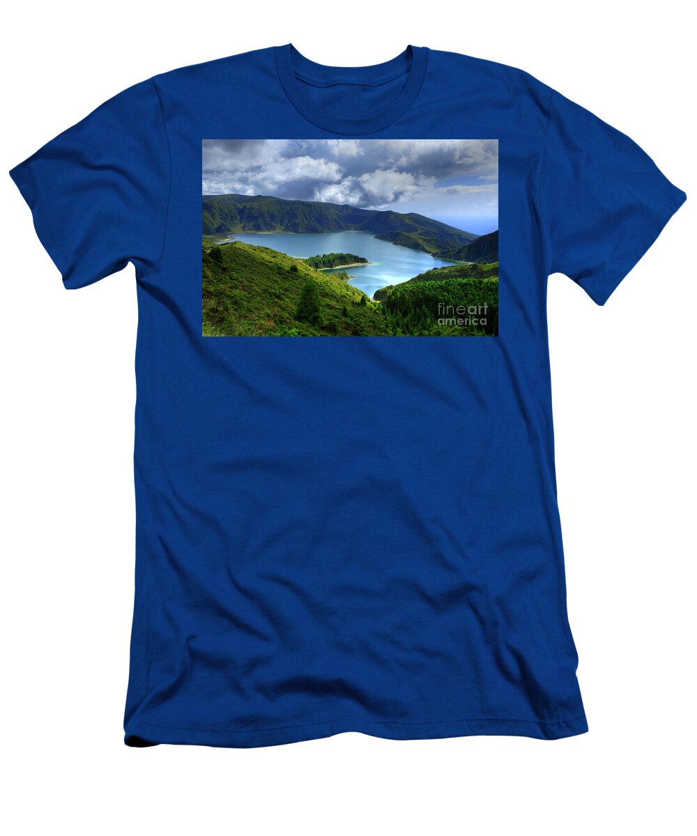 Azores T-Shirt featuring the photograph Lake in the Azores by Gaspar Avila