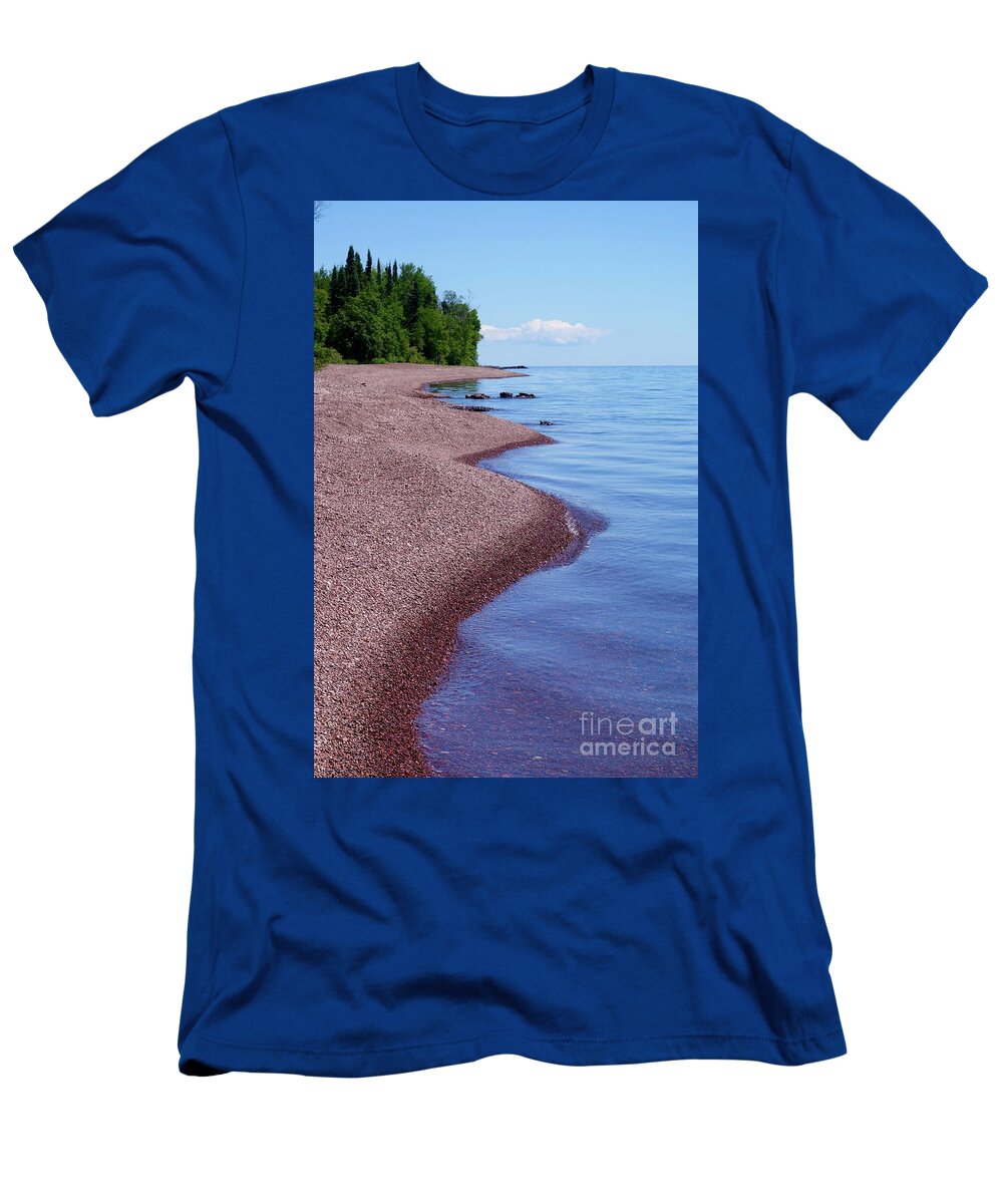 Superior Hiking Trail T-Shirt featuring the photograph LakeWalk on the Superior Hiking Trail by Sandra Updyke