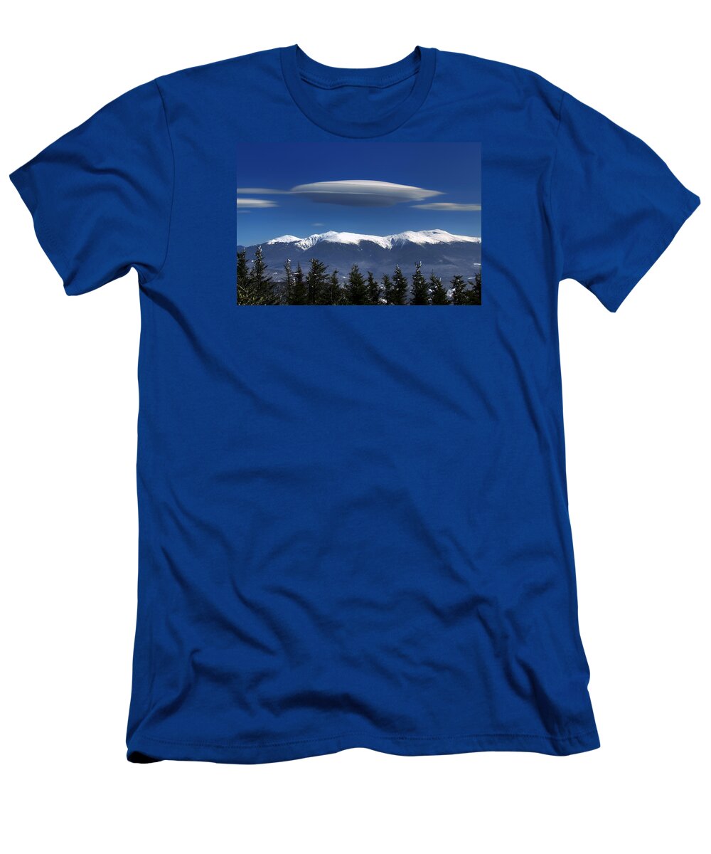 Lenticular T-Shirt featuring the photograph Lenticulars over Mount Washington by White Mountain Images