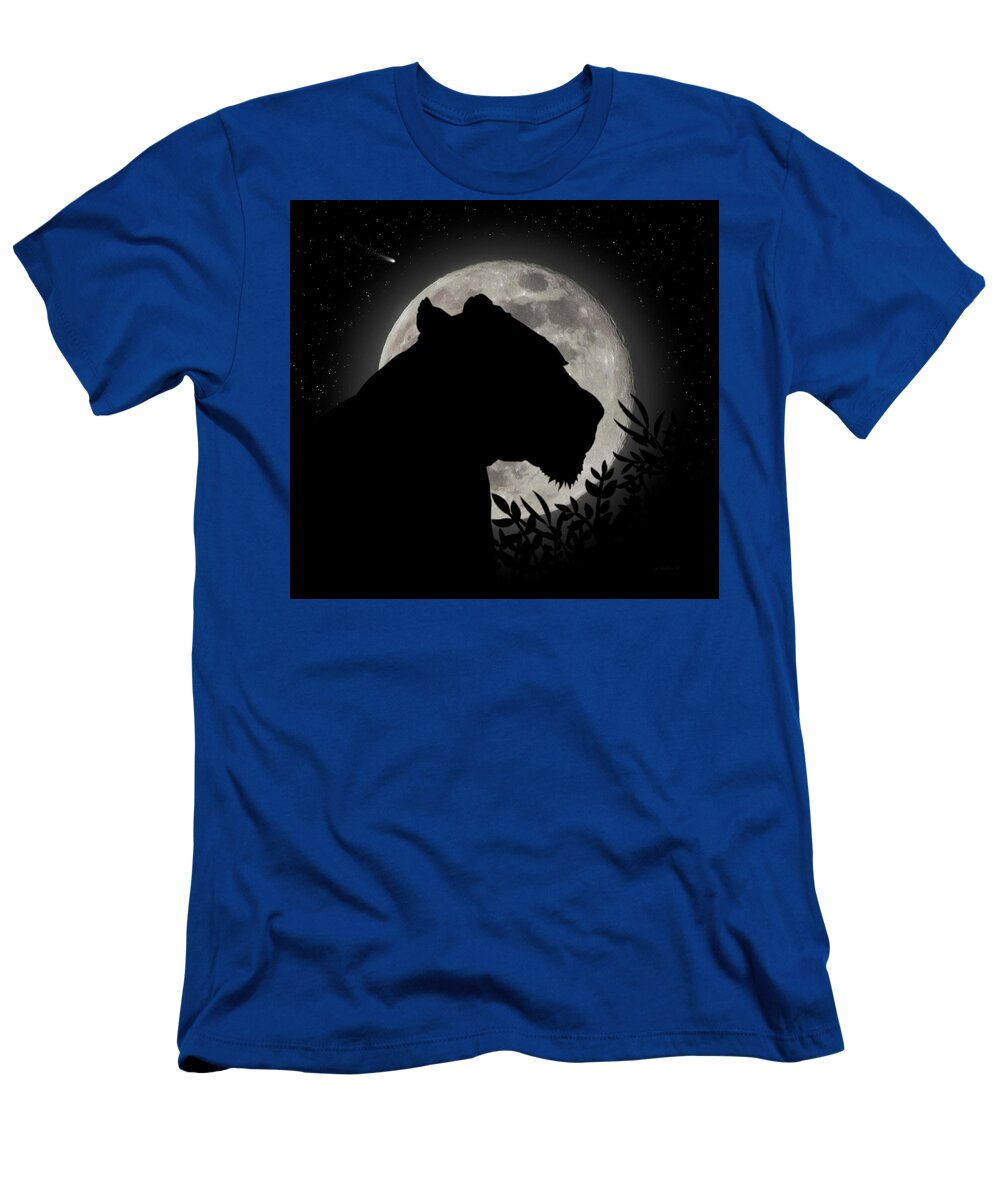 2d T-Shirt featuring the digital art Lion Silhouette by Brian Wallace