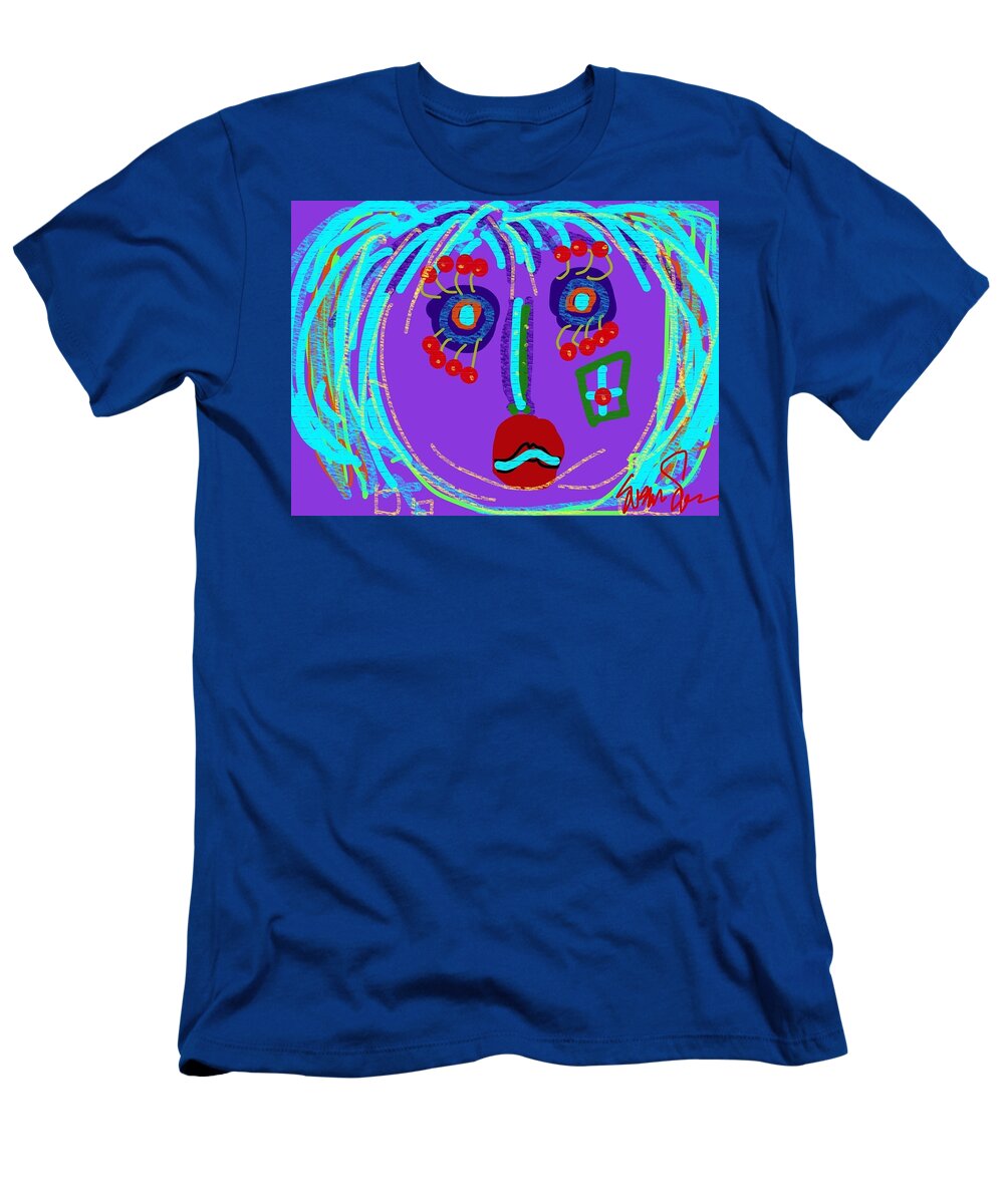 Abstract T-Shirt featuring the digital art Lippy Girl by Susan Fielder