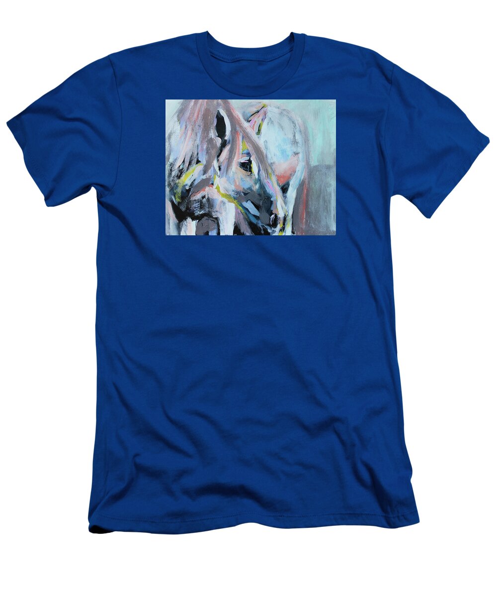 Horse T-Shirt featuring the painting Listen by Claudia Schoen