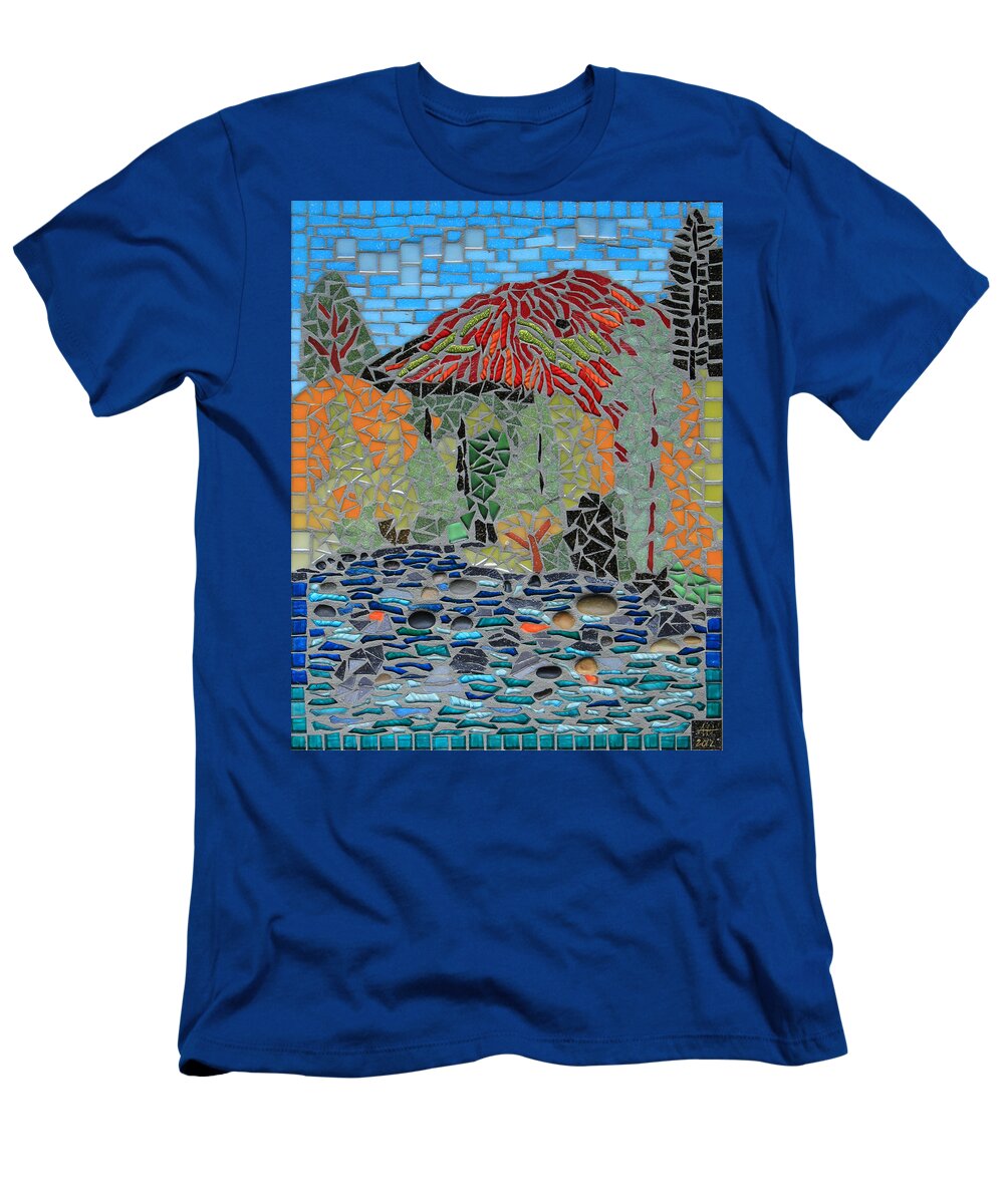 Little T-Shirt featuring the mixed media Little Susitna River by Annekathrin Hansen