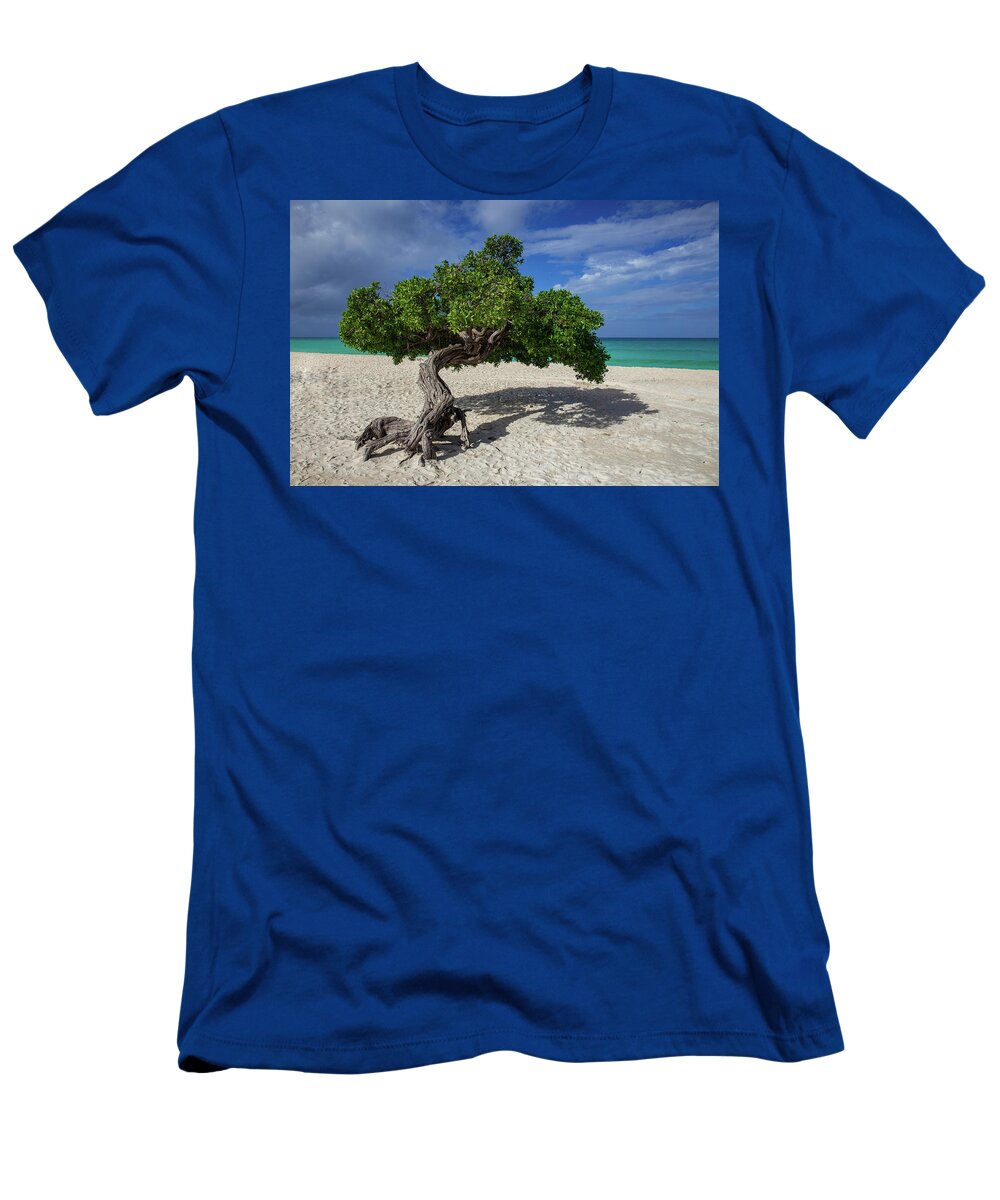 2016 T-Shirt featuring the photograph Lone Divi Divi Tree on the Island of Aruba by Bridget Calip