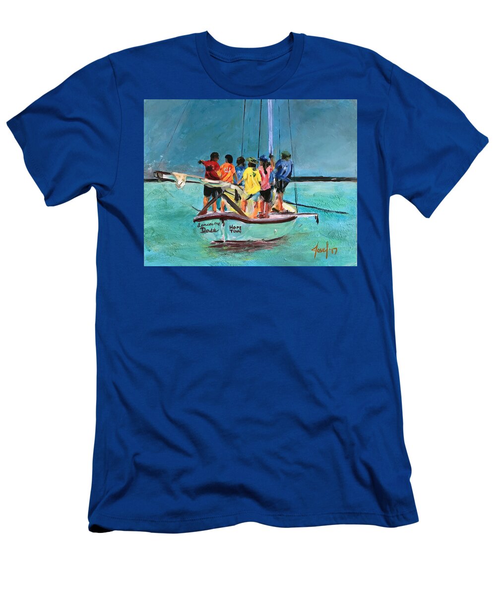 Hope Town T-Shirt featuring the painting Lonesome Dove III by Josef Kelly