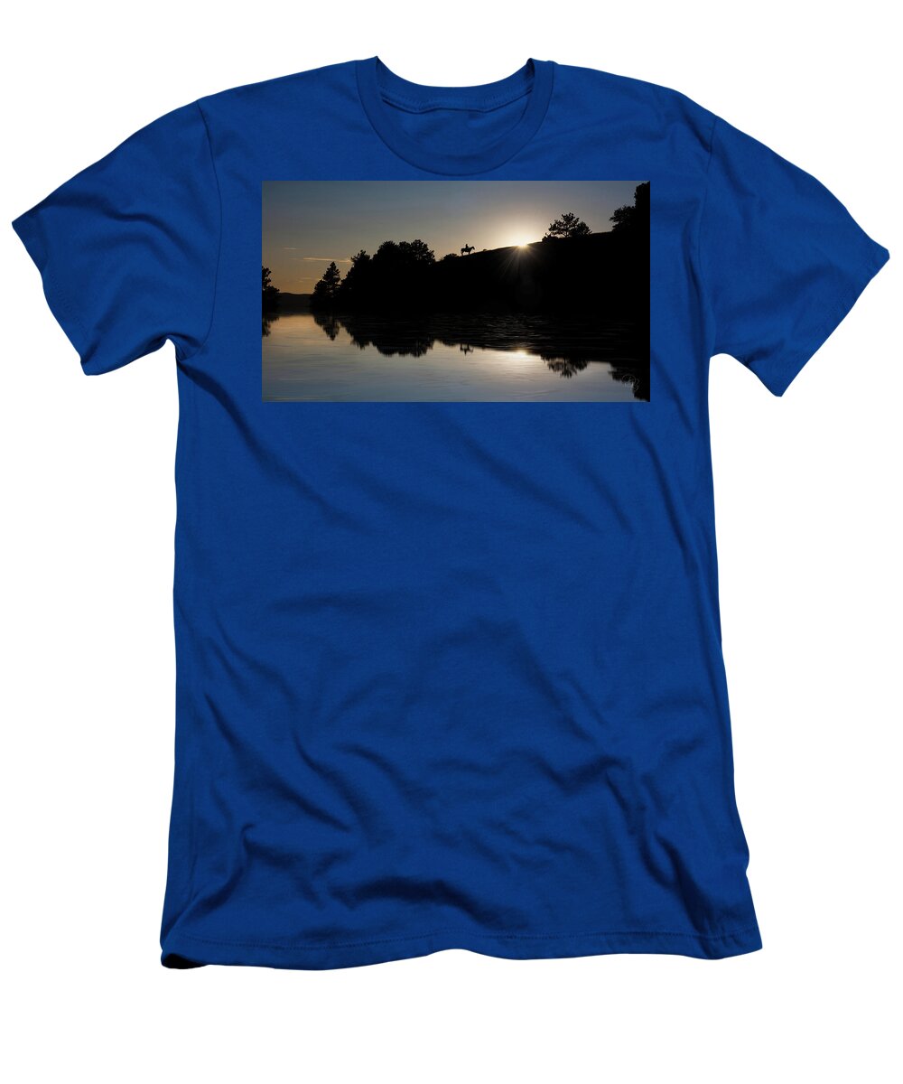 Altered Reality T-Shirt featuring the photograph Lonesome Rider by Debra Boucher