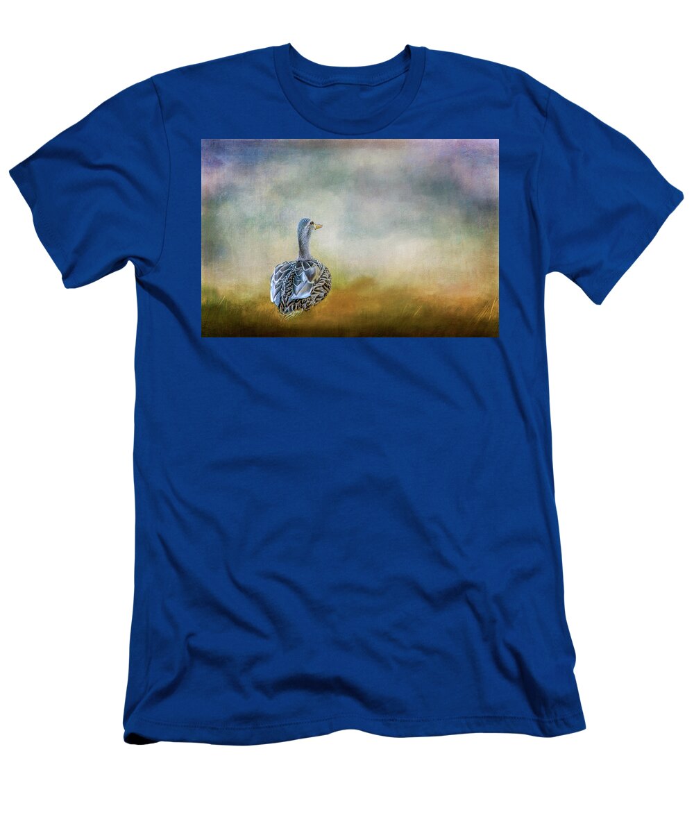 Duck T-Shirt featuring the digital art Looking Ahead by Terry Davis