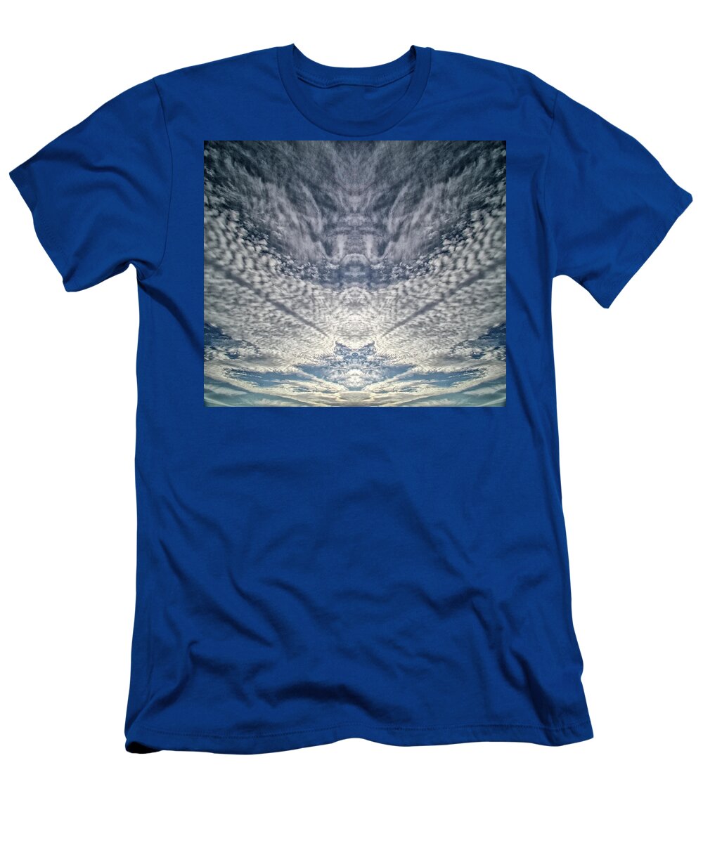  Mirror Image Pareidolia T-Shirt featuring the photograph Mackerel Sky Pareidolia by Constantine Gregory
