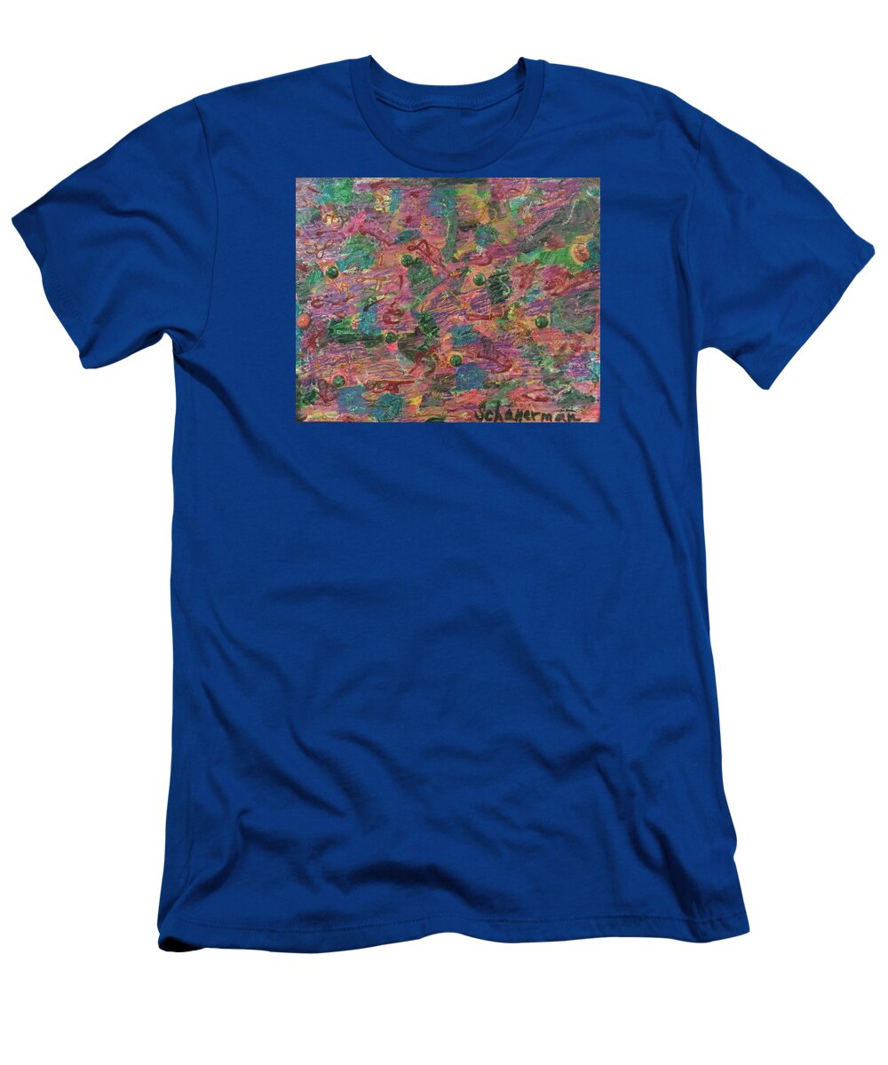 Abstract Art T-Shirt featuring the painting Magenta Mayhem by Susan Schanerman