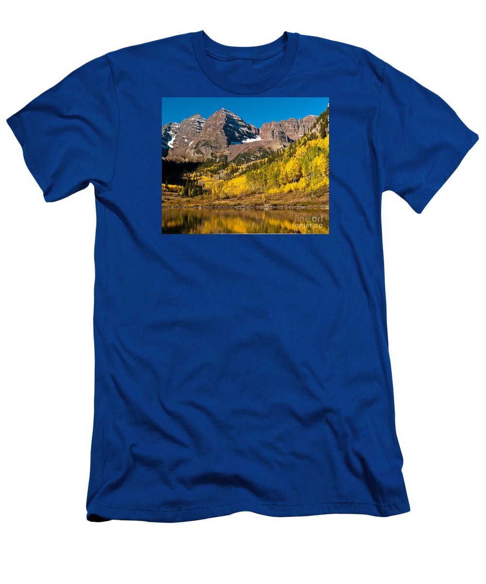 Afternoon T-Shirt featuring the photograph Maroon Bells In Fall by Greg Summers